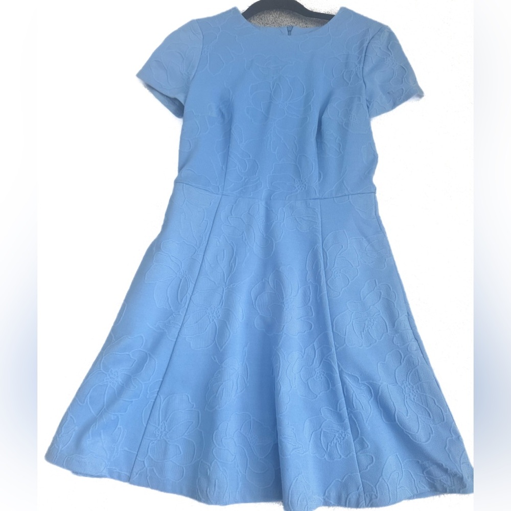 Eliza J Light Blue Floral Midi Dress